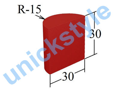Б-529 Полуцилиндр 30х15х30