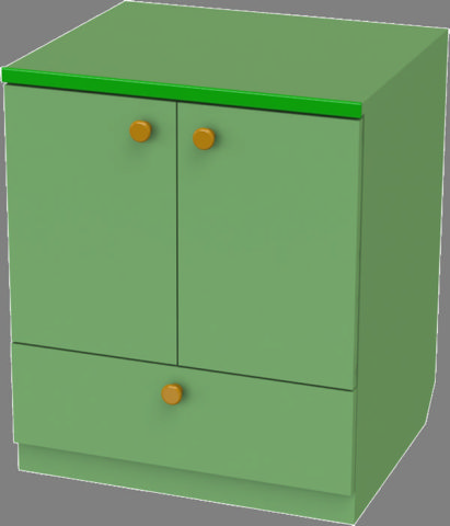 М401-5 Тумба 2-х створчатая с ящиком