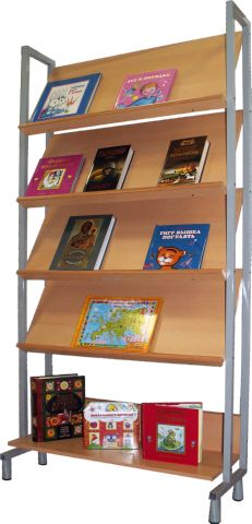 m-235 - Витрина для книг на металлич